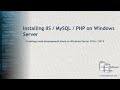 Installing IIS / MySQL / PHP on Windows Server with WordPress