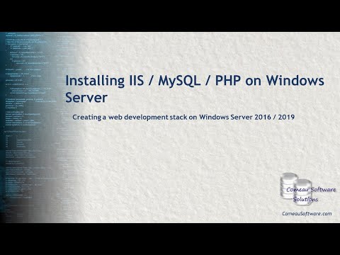 Installing IIS / MySQL / PHP on Windows Server with WordPress
