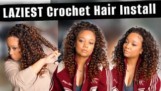 $28 Curly Crochet from Amazon 📌 My Laziest Crochet Hair Install Ever!