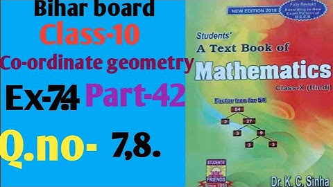 Dr.k.c.sinha|Class-10 (Math)|Ex-7.4|Q.no-7,8|@wisdompoint1970