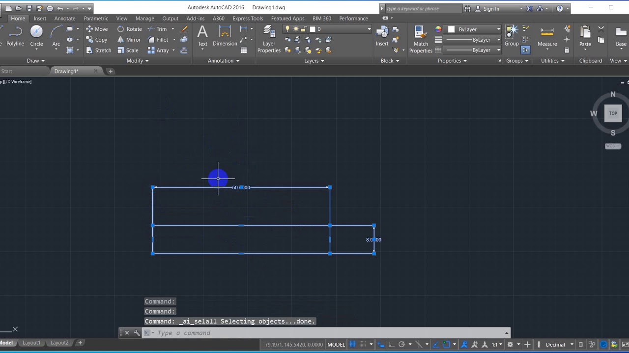 draw rectangle AutoCAD 2022 tutorial YouTube