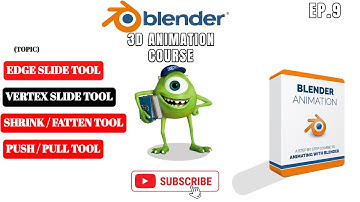 Blender 3.5 Tutorial - 3D Animation - EP 9 - Edge/Vertex Slide-Push/Pull Tool (SAIFI 3D) Hindi/Urdu