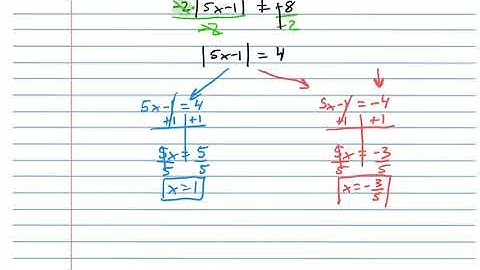 AlgA - Un2-07 Multi-Step Absolute Value Equations