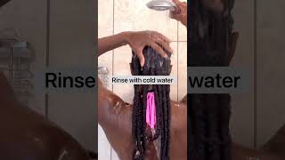 Washing Type 4 hair with braids in #protectivestyles