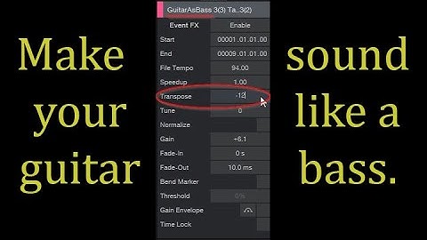 Studio One: Make Guitar Sound Like A Bass