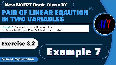Chapter 3  Exercise 3.2 ( Example 7 ) Pair of Linear Equation in two Variables Class 10 Maths