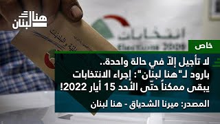 لا تأجيل إلاّ في حالة واحدة.. بارود لـ هنا لبنان: إجراء الانتخابات يبقى ممكناً حتّى 15 أيار 2022