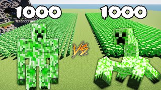 1000 Creeper Golems Vs 1000 Mutant Creepers | Minecraft