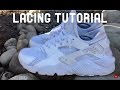 HOW TO LACE Nike Air Huarache "Triple White/Pure Platinum"