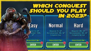 SWGOH - Which Conquest Should You Play in 2023?  Easy, Normal, or Hard?  SWGOH Conquest