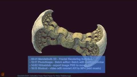 Mandelbulb3D Animation From First Frame To Video Walkthrough