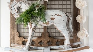 Miss Mustard Seed shows how she applied Furniture Wax and Antiquing Wax to a rocking horse painted in Miss Mustard Seed