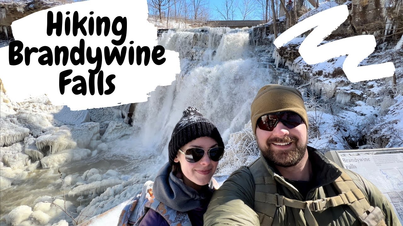Day Hike at Brandywine Falls Winter Hiking Adventure in Ohio YouTube