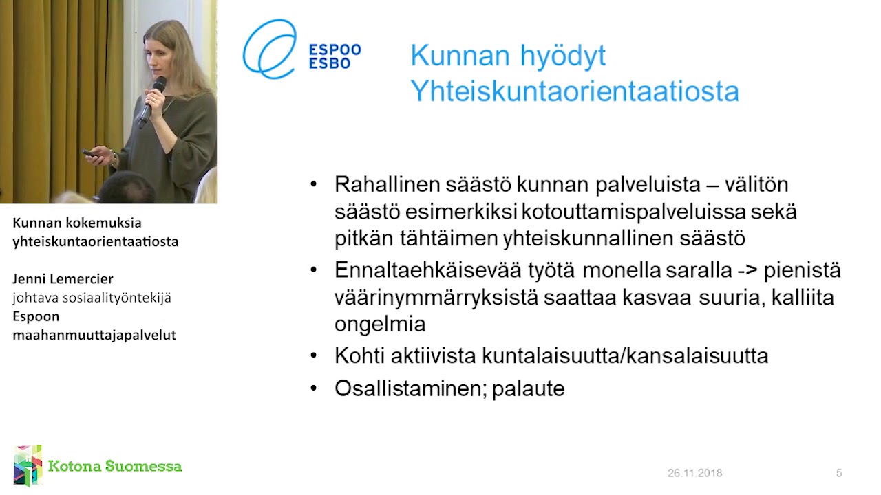  Kunnan kokemuksia yhteiskuntaorientaatiosta