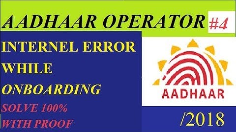 internel error while onboarding aadhaar ecmp solve hindi 2018