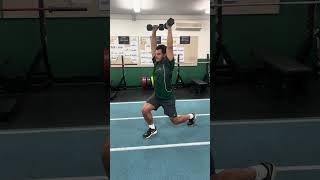 Split Squat - DB (ISO + OH Press)