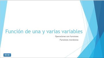 02 02 Funciones de una y varias variables Operaciones y monotonía