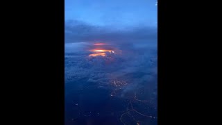 Fly with sunset & thundercloud