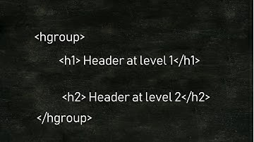 hgroup in HTML5