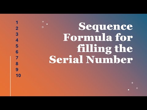 Sequence function and formatting of sr. no. in Excel @excel #Excel #Exceltutorial #Advancedexcel