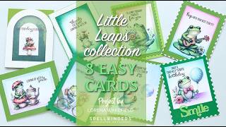 🐸 NEW: 8 Easy Cards with Spellbinders Little Leaps Rub-ons! 🐸