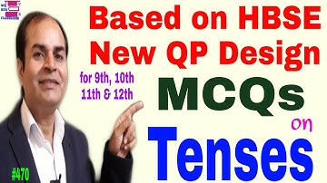 MCQs on TENSES by vijay kumar class 9 class 10 class 12 multiple choice questions on tenses HBSE