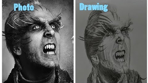 Pencil Sketch of Akshay Kumar (Robot 2.0)