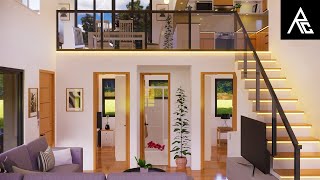 Aesthetic and Lovely 2-Bedroom Loft-Type Tiny House Design Idea (5x7 Meters Only)