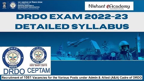 DRDO Exam Tier 1 Syllabus CEPTAM - 10 Admin and Allied Recruitment 2022 – 2023 || Nishant eAcademy