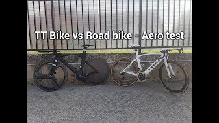 TT bike vs Road bike - aero test