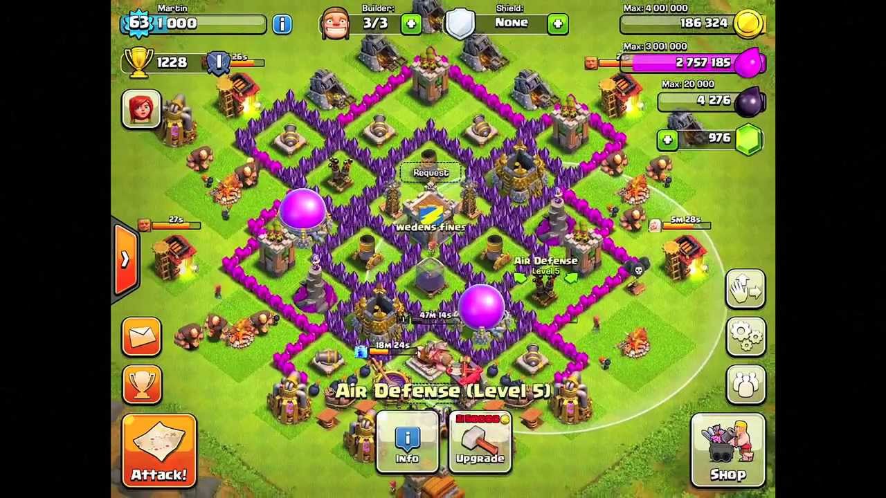 Awesome Clash of Clans Town Hall Level 7 Base Design! Plus, Awesome ...