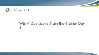 May 04, 20206 - WEIM Operations Train-the-Trainer Day 1
