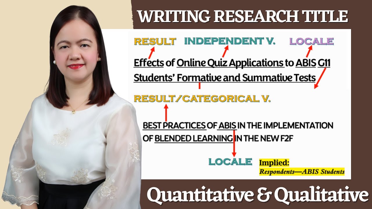 quantitative research title example tagalog