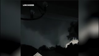 What appears to be funnel cloud captured on video during overnight storms