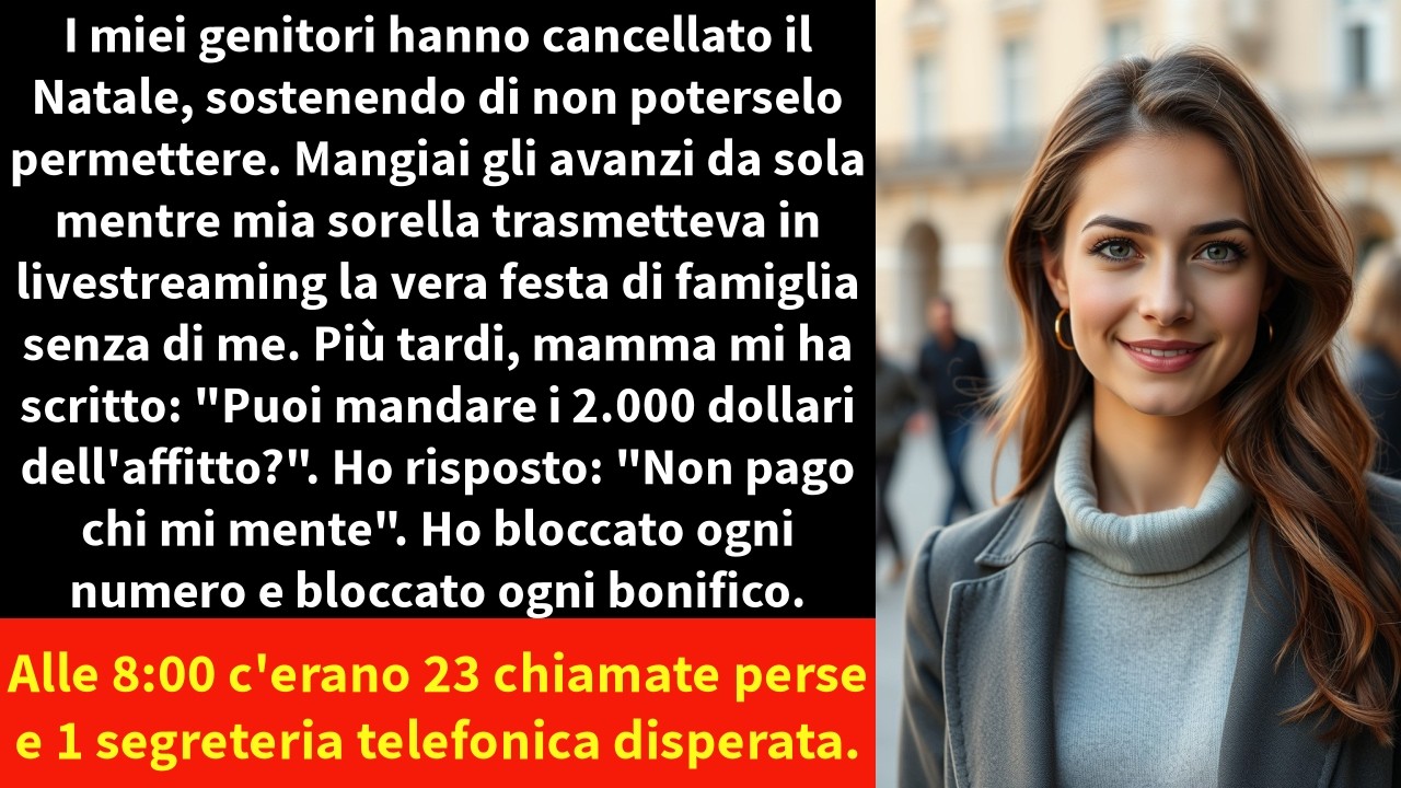 La vigilia di Natale stavo mangiando avanzi da sola, convinta che i miei fossero al verde e avessero dovuto cancellare la festa. Poi il telefono vibrò: mia sorella aveva appena iniziato una...