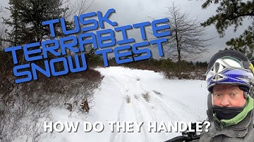 SNOW TEST Tusk Terrabites Tires on Polaris Rzr 900 Trail Fox Edition