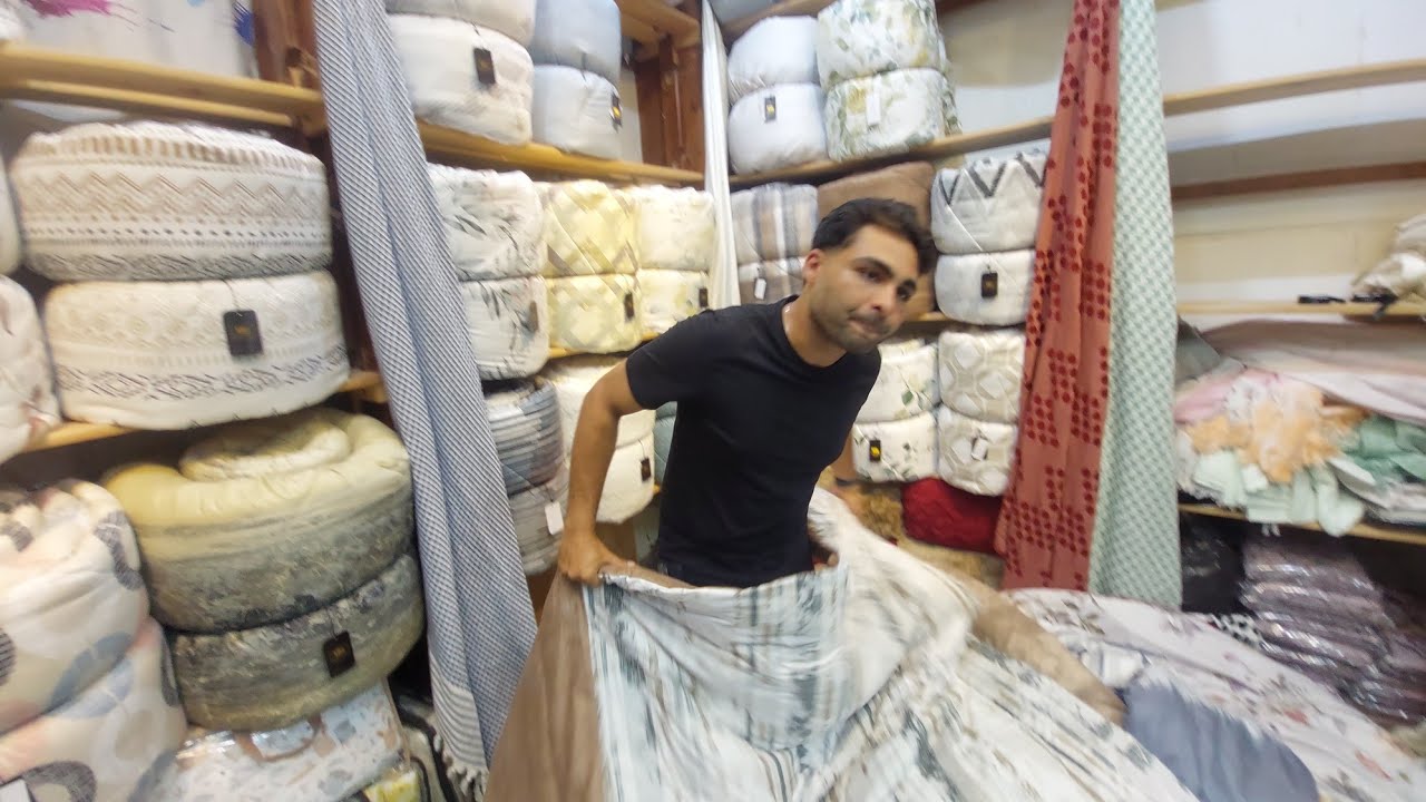 قماش ملايات وقماش الدفايات الجاكار الجديده عند ملايتى جاليري فالمنشيه اسكندريه