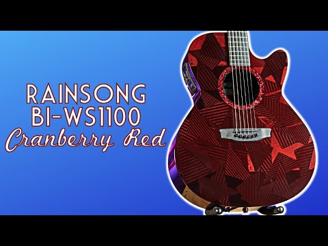 RainSong Black Ice WS1100 Cranberry Red - Ish Guitars Exclusive!