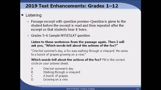 NYSESLAT 2019 Turnkey Training Introduction and Overview Webinar 1