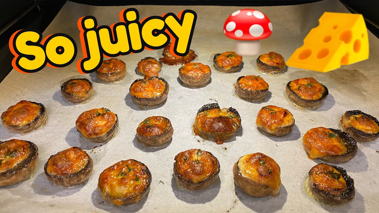 The Best Cheesy Stuffed Mushrooms | Easy 3-Ingredient Appetizer! | Quick Cheesy Mushrooms