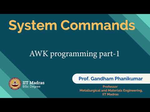 AWK Programming Part 1 - AWK Programming Part 1