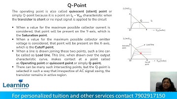 Transistor Q Point