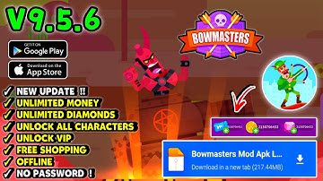 Bowmasters Mod Apk v9.5.6 | Unlimited Money & Unlock All Characters