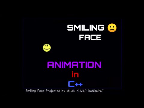 Animated funny smiling face using c++||make it within 10 minute#c++#coding#animation#turboc++