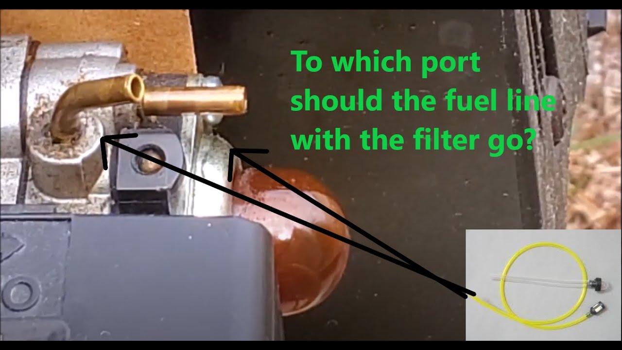 How to tell where to correctly connect what fuel line on a weed