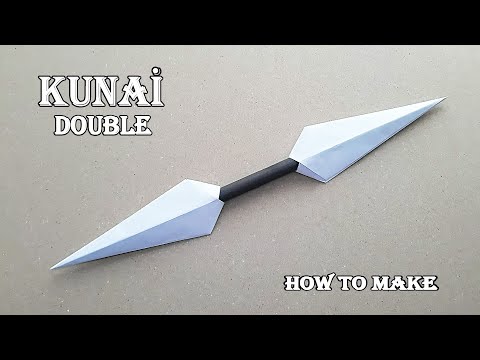 KAĞITTAN DOUBLE KUNAİ YAPIMI - (  How To Make a Paper Kunai )