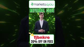 Markets4you Referral Code "fjbnkre" Get 20% Off On Trading Fees For Lifetime