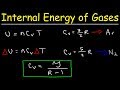 Internal Energy of an Ideal Gas - Molar Heat Capacity of Monatomic & Diatomic Gases, Gamma Ratio,