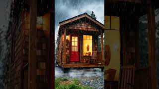 Tiny house, in heavy rain. 😉#satisfying #bamboo #diy #shorts