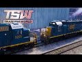 WHEN TRAINS CRASH! Train Cold Start + Turntable - Train Sim World:  CSX Heavy Haul Gameplay Ep 2